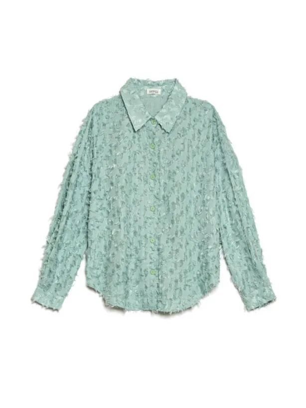 Sister Jane Tops Womenswear Ghospell Sonya Fray Shirt Sea Green