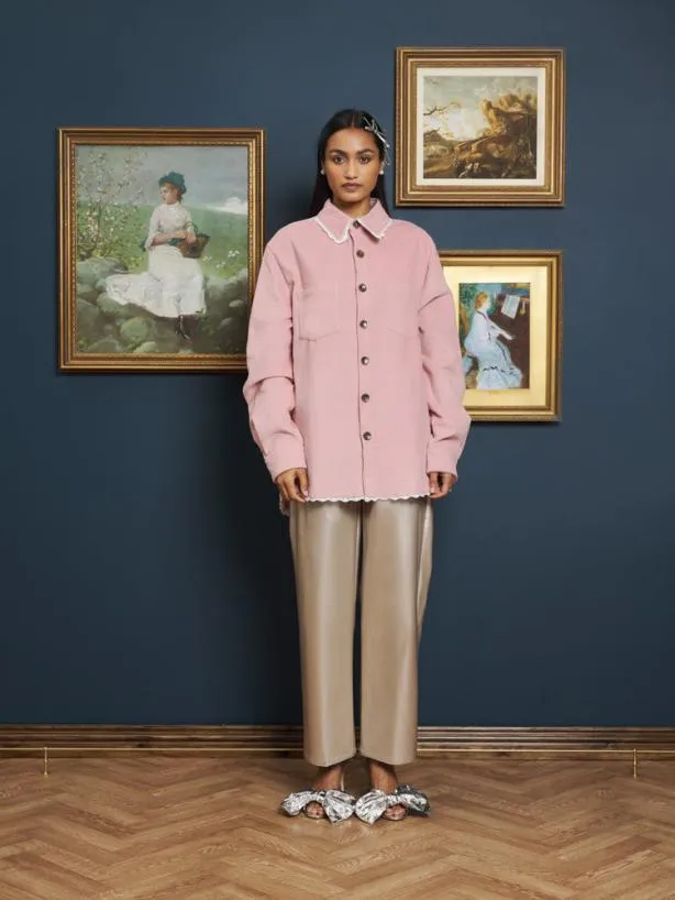 Sister Jane Tops Womenswear Hector Cord Over Shirt Dusty Pink