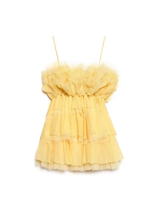 Sister Jane Tops Womenswear Koi Ruffle Cami Top Pale Yellow