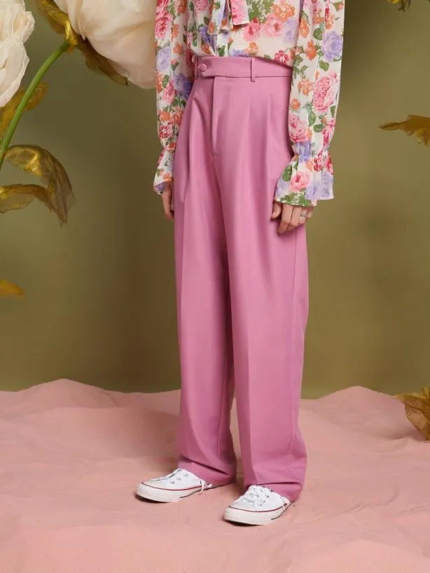 Sister Jane Trousers Menswear Lionel High Waisted Trousers Cotton Candy