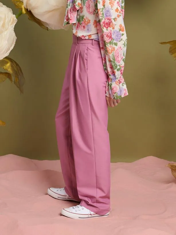 Sister Jane Trousers Menswear Lionel High Waisted Trousers Cotton Candy