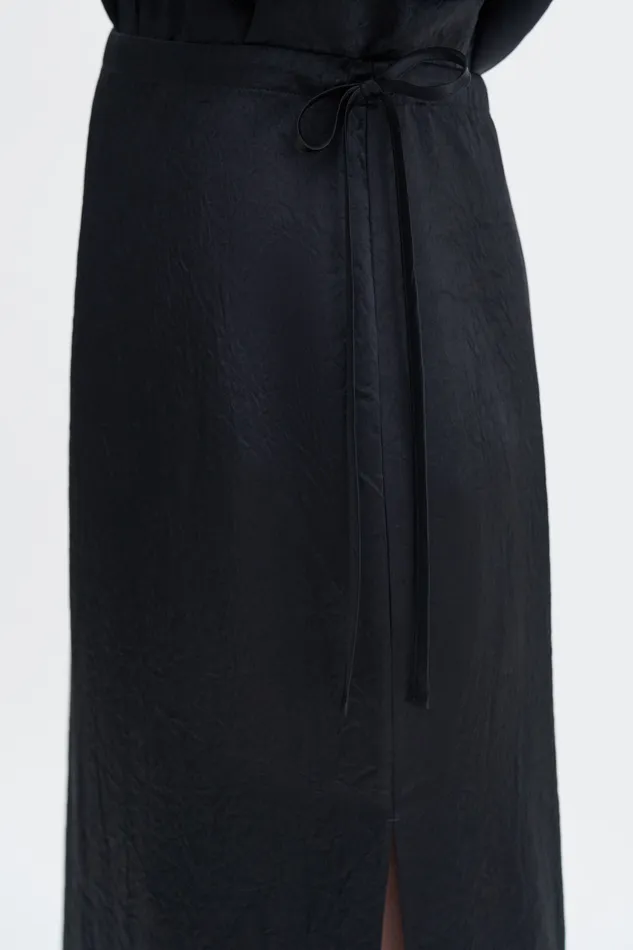 Skirts Crinkled Pencil Skirt Black 8211 filippak Women Skirts Crinkled Pencil Skirt Black 8211 filippak Women
