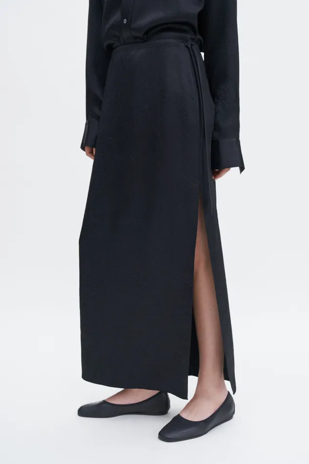 Skirts Crinkled Pencil Skirt Black 8211 filippak Women Skirts Crinkled Pencil Skirt Black 8211 filippak Women