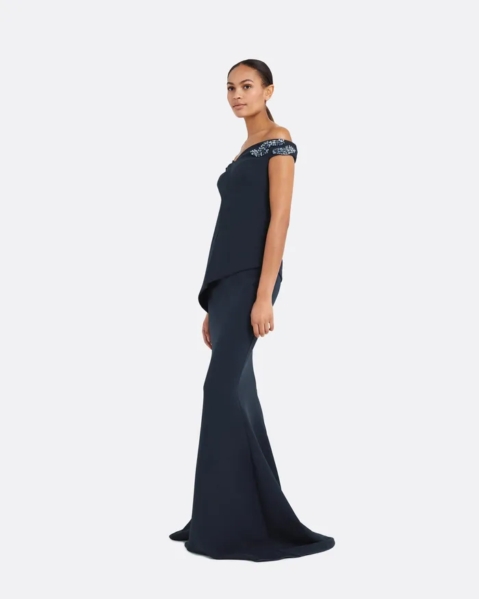 Skirts Safiyaa Women Gayeta Midnight Navy Skirt Midnight Navy
