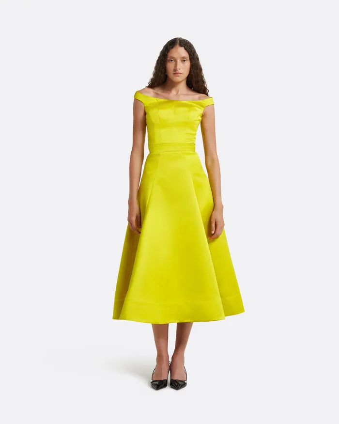 Skirts Safiyaa Women Uchgen Chartreuse Skirt Chartreuse