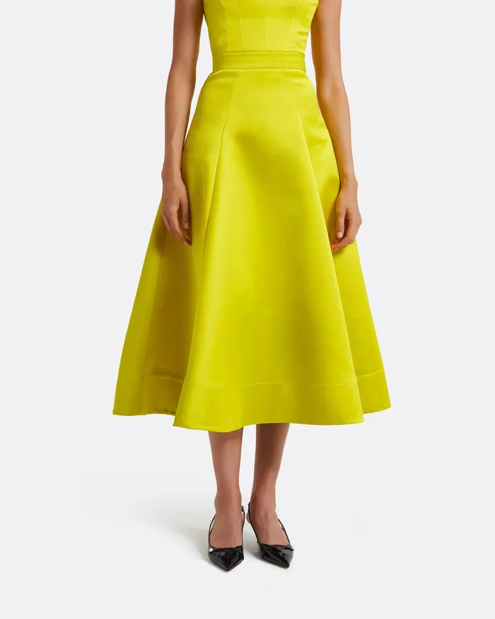 Skirts Safiyaa Women Uchgen Chartreuse Skirt Chartreuse