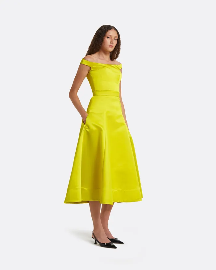 Skirts Safiyaa Women Uchgen Chartreuse Skirt Chartreuse