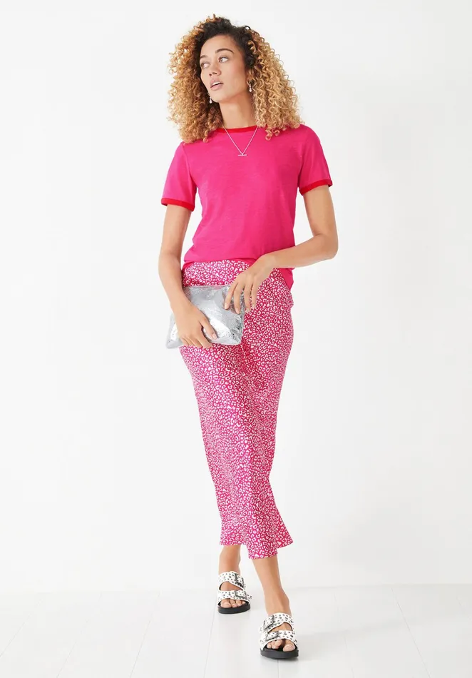 Skirts Women Hush Simone Slinky Skirt Graphic Leopard Pink