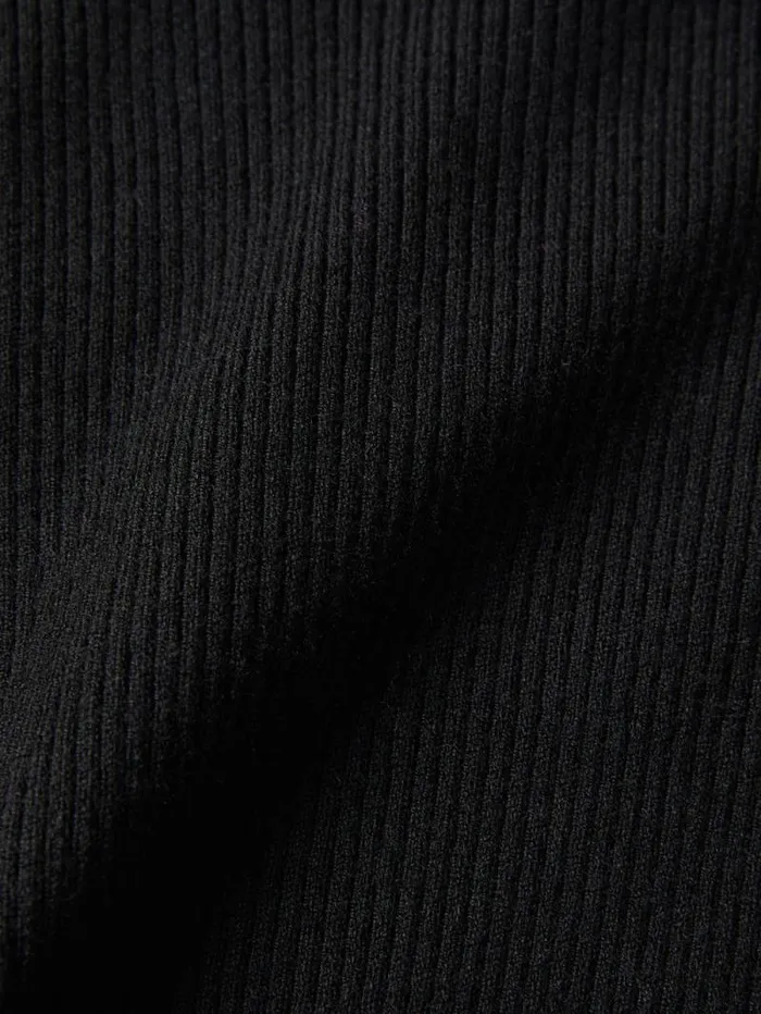 Slash Back Polo Neck Jumper Black Women Jigsaw Knitwear and Cashmere