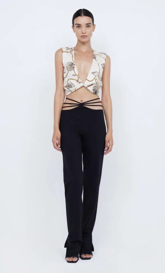 Sleeveless Shop Bec Bridge Bayside Twist Crop Top Parisian Shell