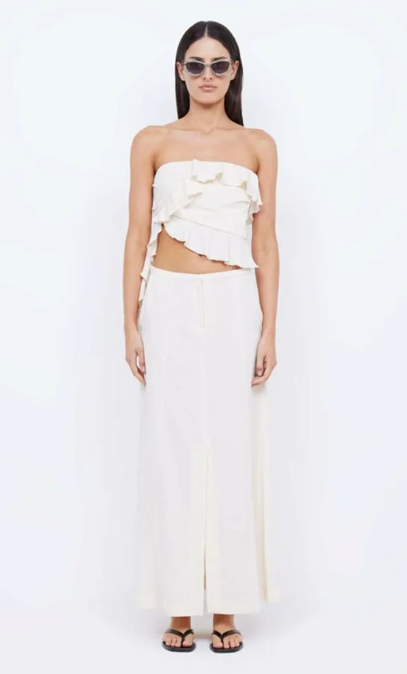Sleeveless Shop Bec Bridge Coastliner Strapless Top Cream