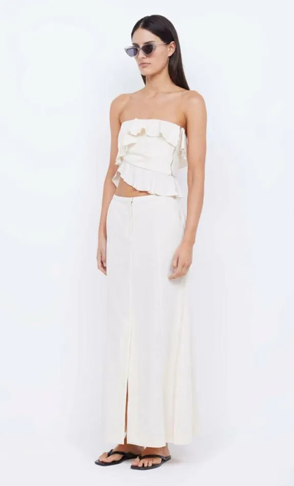 Sleeveless Shop Bec Bridge Coastliner Strapless Top Cream