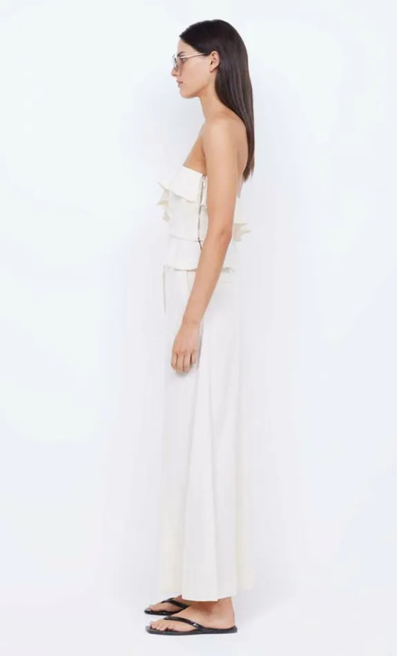 Sleeveless Shop Bec Bridge Coastliner Strapless Top Cream