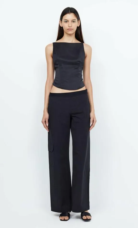 Sleeveless Shop Bec Bridge Jones Boatneck Top Black