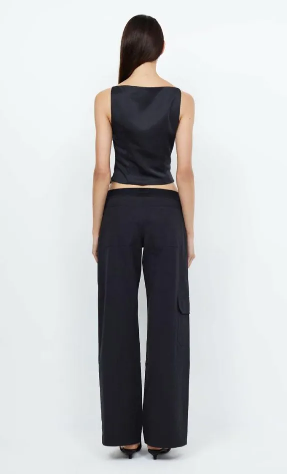 Sleeveless Shop Bec Bridge Jones Boatneck Top Black