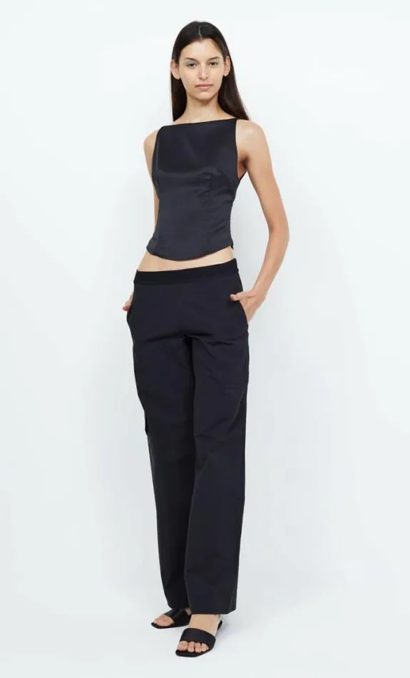 Sleeveless Shop Bec Bridge Jones Boatneck Top Black