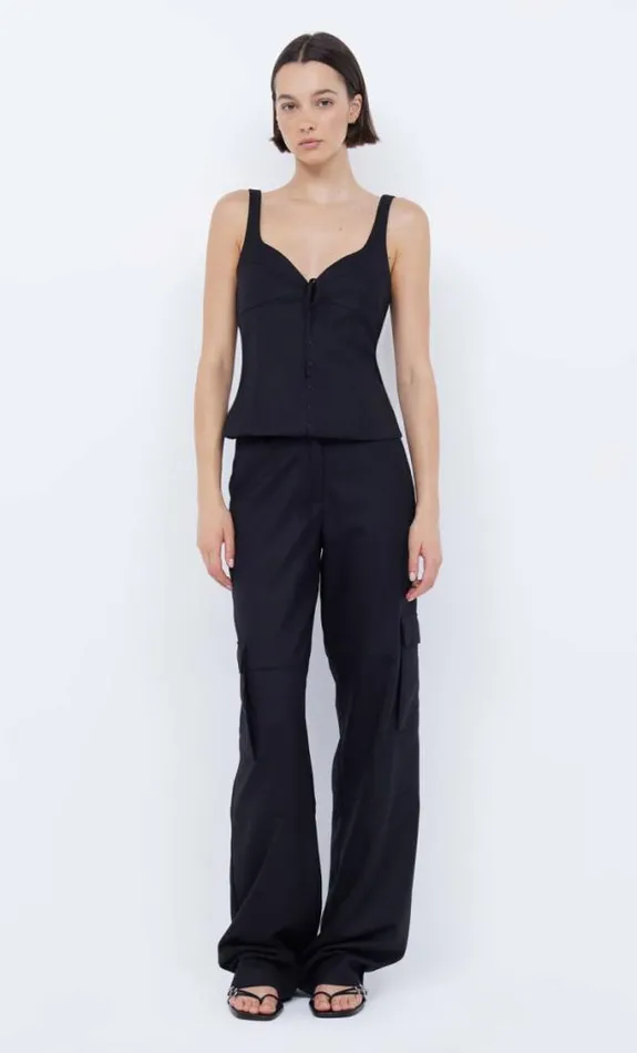 Sleeveless Shop Bec Bridge Nevada Tie Top Black