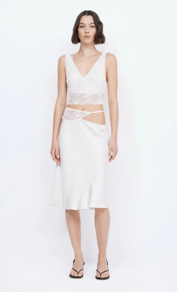 Sleeveless Shop Bec Bridge Santal Cropped Top Ivory