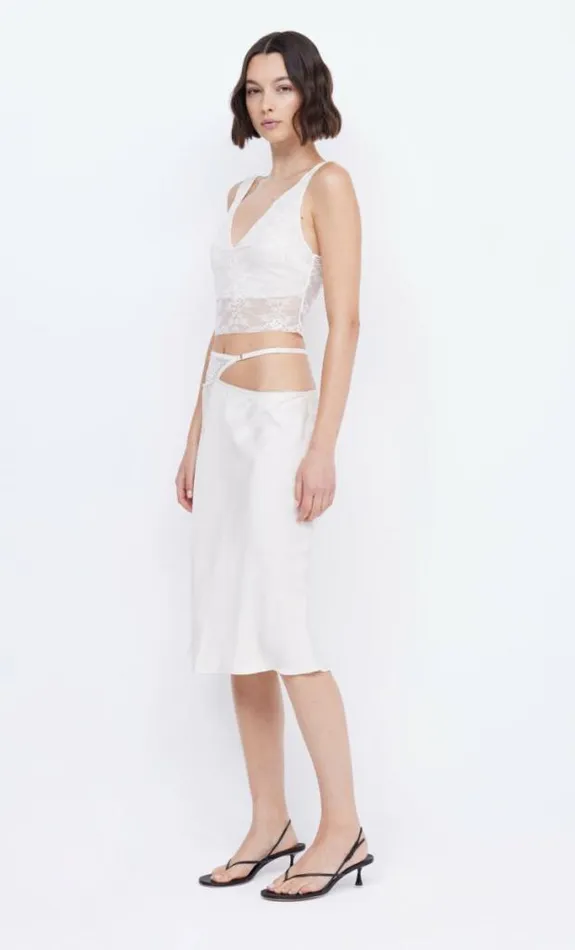 Sleeveless Shop Bec Bridge Santal Cropped Top Ivory