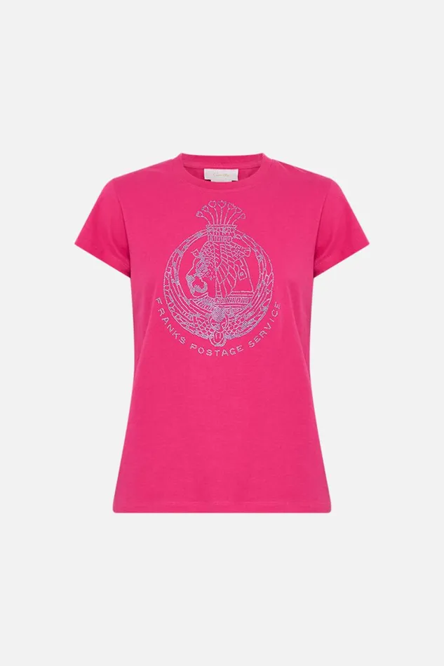 SLIM FIT ROUND NECK TSHIRT 8211 HOT PINK SONG OF THE SCARAB Song Of The Scarab Womens Camilla Tees