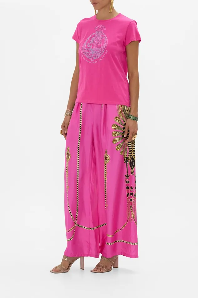 SLIM FIT ROUND NECK TSHIRT 8211 HOT PINK SONG OF THE SCARAB Song Of The Scarab Womens Camilla Tees
