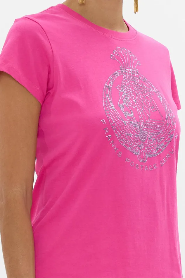SLIM FIT ROUND NECK TSHIRT 8211 HOT PINK SONG OF THE SCARAB Song Of The Scarab Womens Camilla Tees