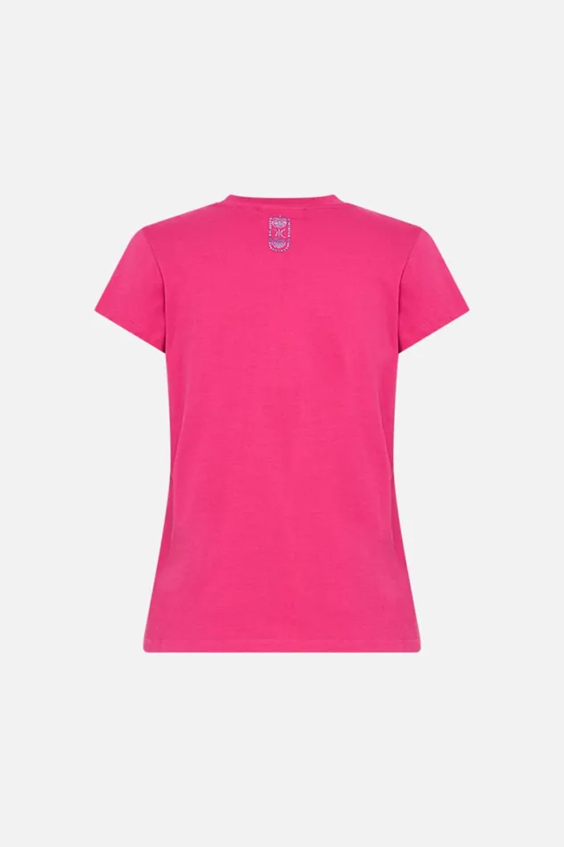 SLIM FIT ROUND NECK TSHIRT 8211 HOT PINK SONG OF THE SCARAB Song Of The Scarab Womens Camilla Tees