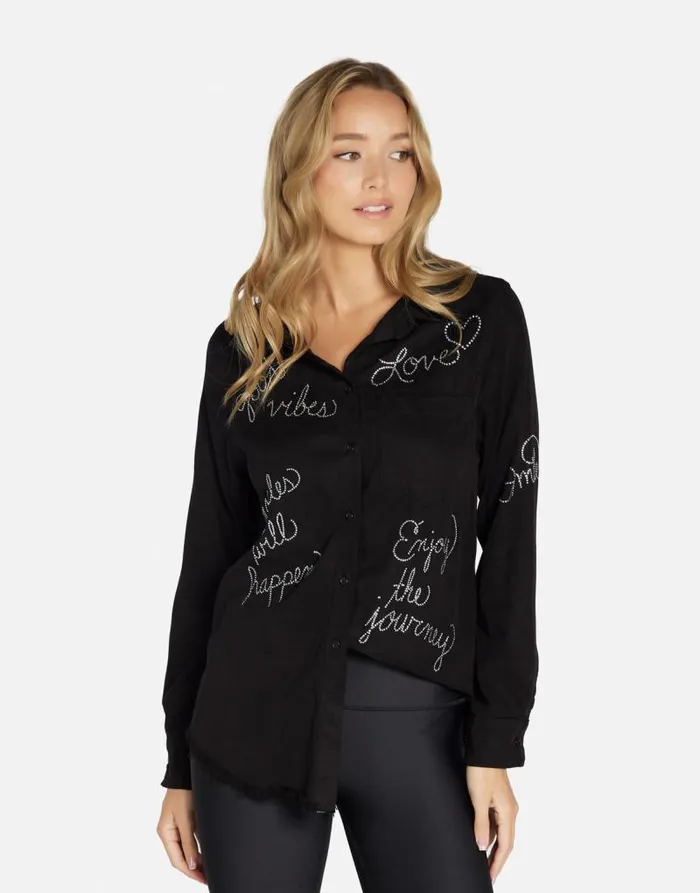 Sloane Crystal Affirmations Black Women Lauren Moshi Long Sleeve
