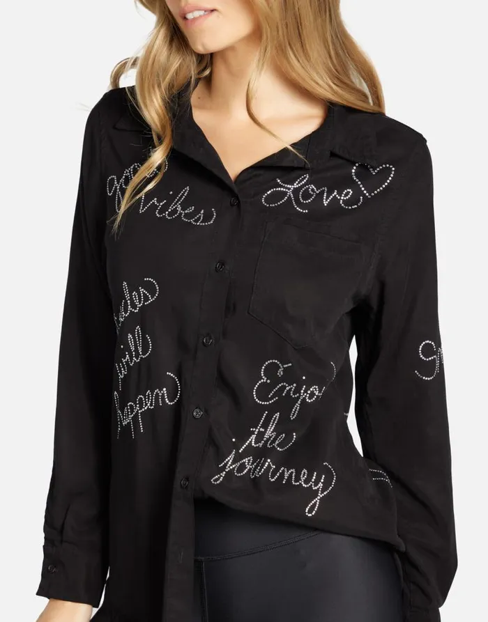 Sloane Crystal Affirmations Black Women Lauren Moshi Long Sleeve