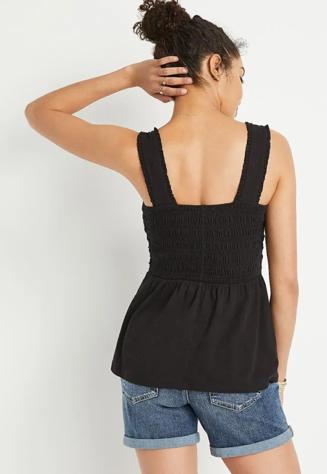 Smocked Babydoll Tank Top Women Maurices Tops