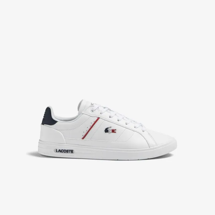 Sneakers Men Lacoste Men039s Europa Pro Leather Heel Pop Sneakers Whtnvyred 407