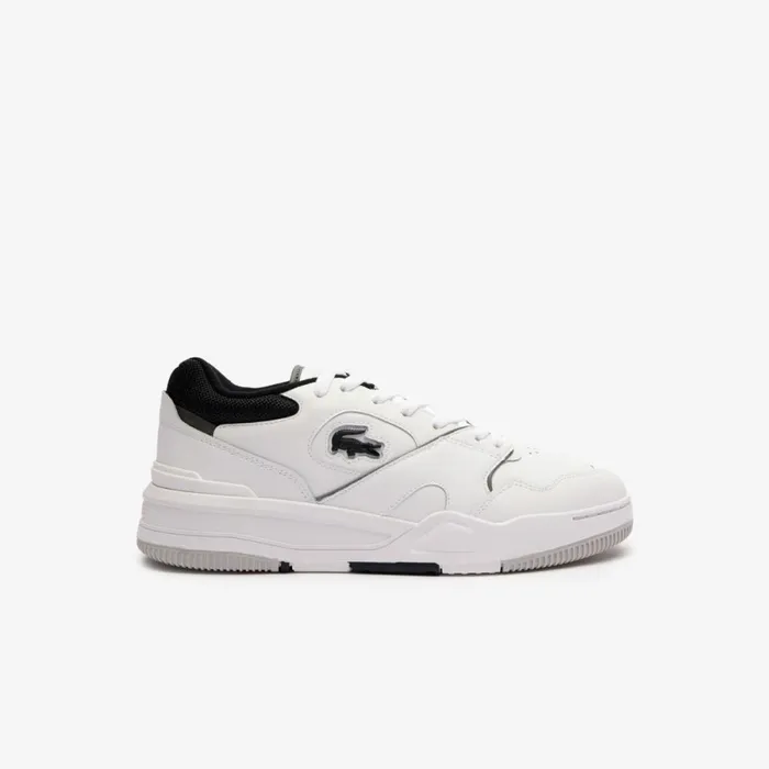 Sneakers Men Lacoste Men039s Lineshot Contrasted Collar Leather Sneakers Whiteblack 147