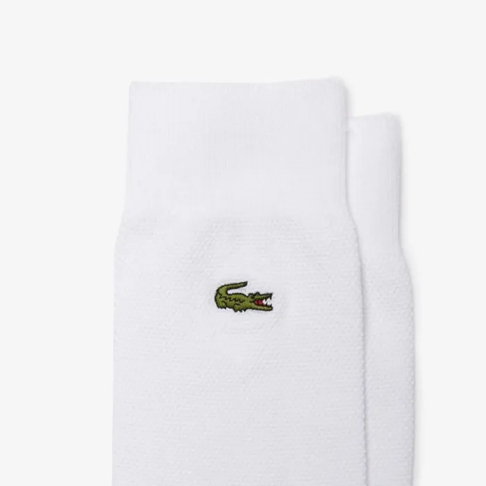 Socks MenWomen Lacoste Unisex 3Pack HighCut Socks White 001