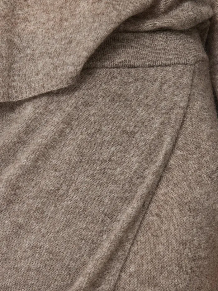 Soft Gauzy Knit Skirt Taupe Women Jigsaw Knitwear and Cashmere