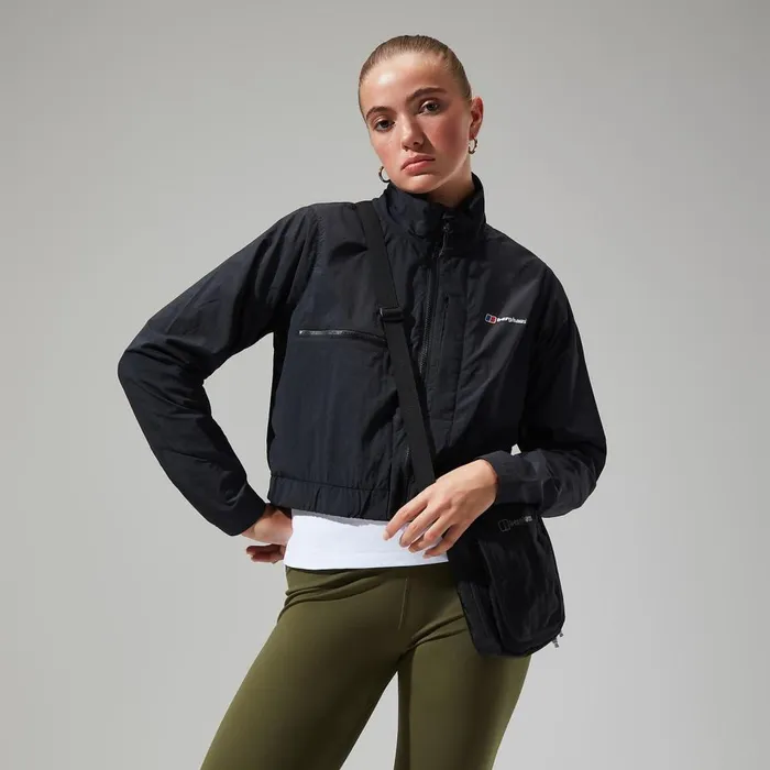 Softshells Women Berghaus Urban Cropped Coord Wind Jacket 8211 Black