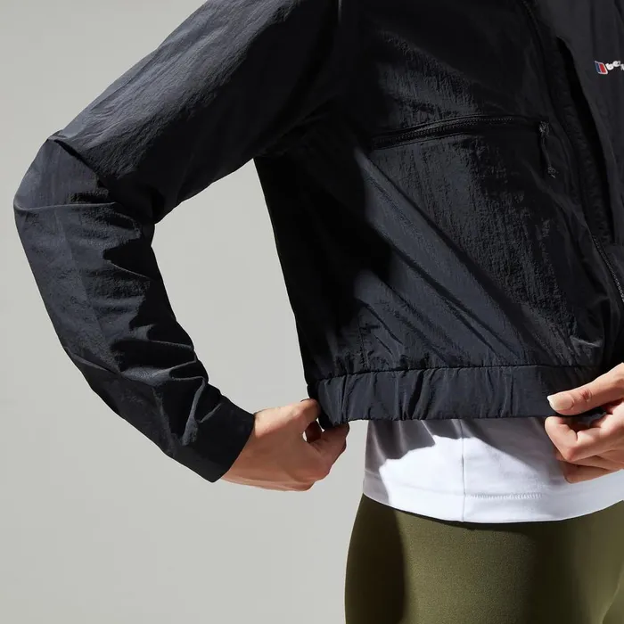 Softshells Women Berghaus Urban Cropped Coord Wind Jacket 8211 Black