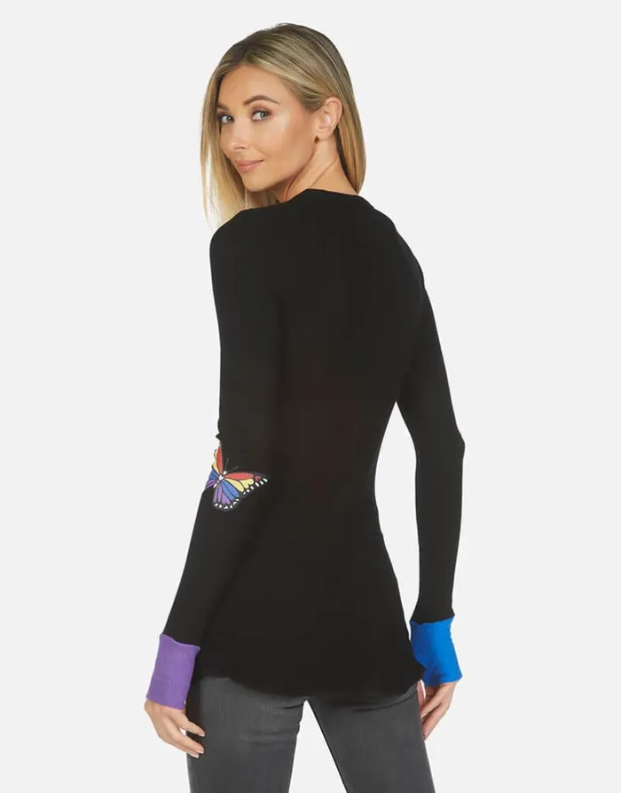 Solange Butterfly Black Women Lauren Moshi Long Sleeve