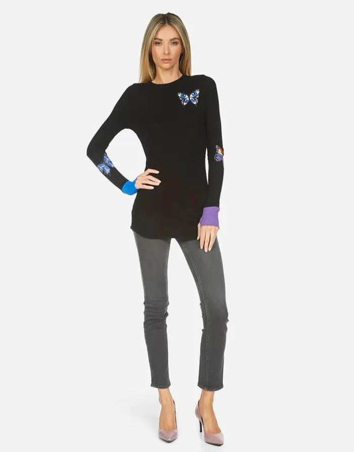 Solange Butterfly Black Women Lauren Moshi Long Sleeve