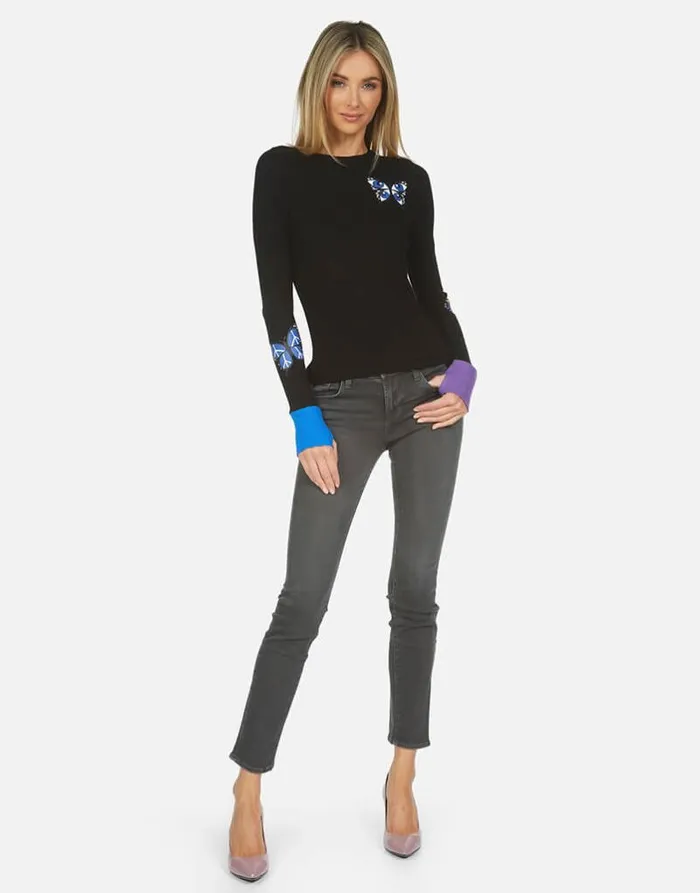 Solange Butterfly Black Women Lauren Moshi Long Sleeve