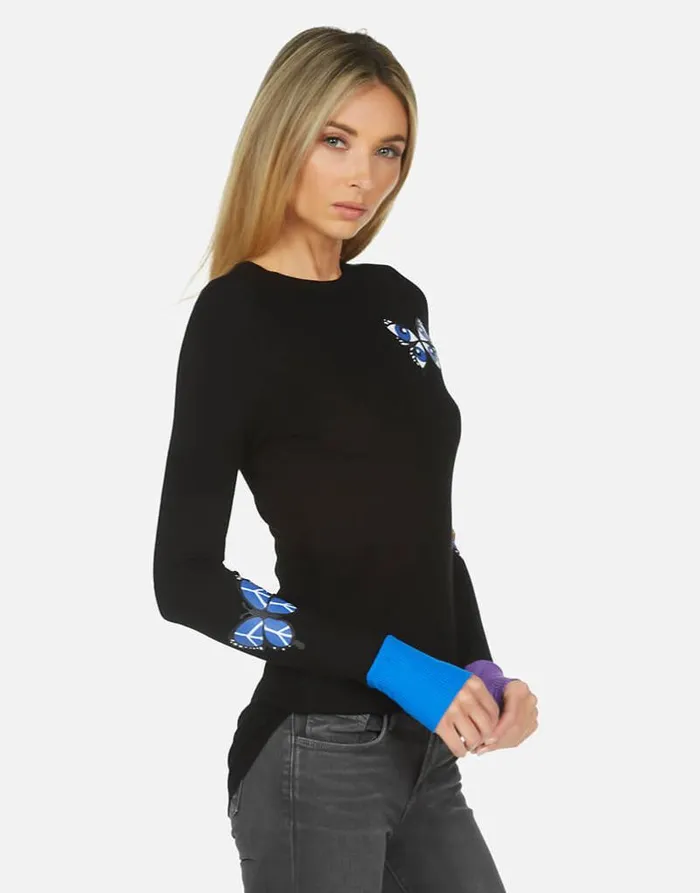 Solange Butterfly Black Women Lauren Moshi Long Sleeve