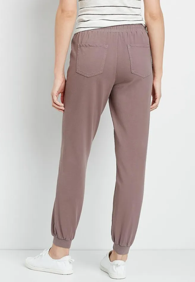 Solid Knit Twill Jogger Pant Women Maurices Bottoms
