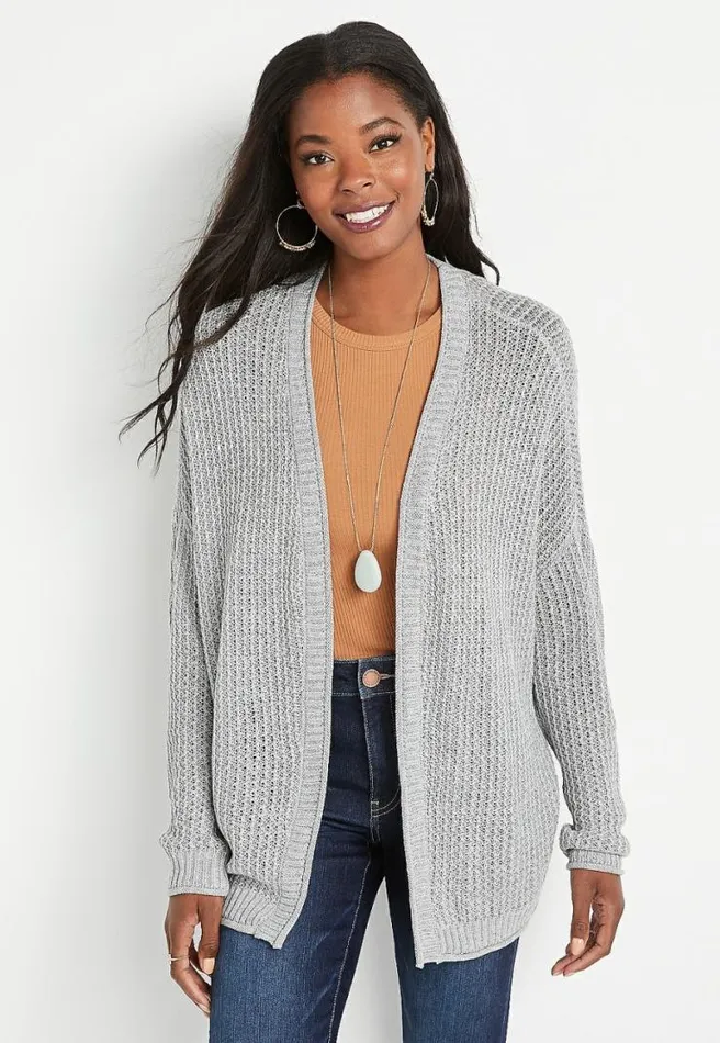 Solid Oversized Lounge Cardigan Women Maurices Tops