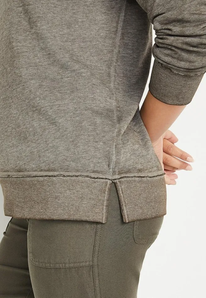 Solid V Neck Sweatshirt Women Maurices Tops