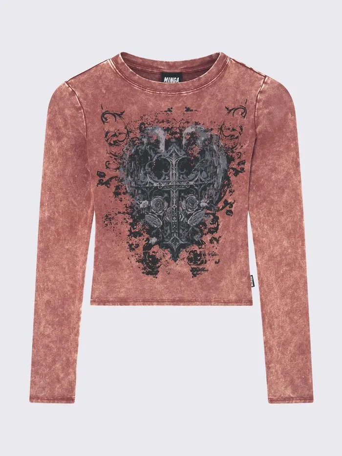 Soul Of Shadows Washed Top Women Minga London Tops and TShirts