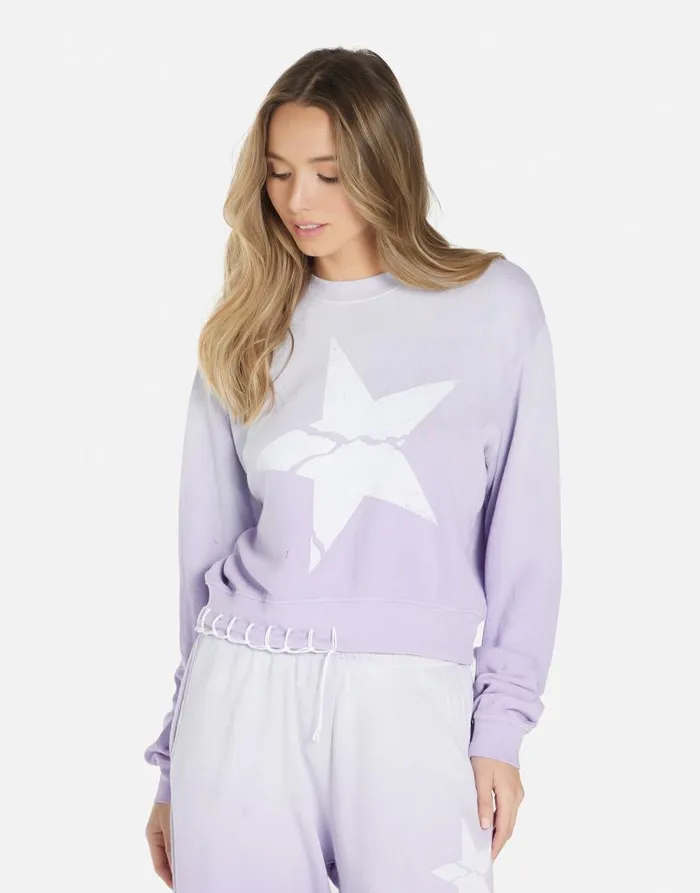 Spalding Cracked Star Light Purple Ombre Women Lauren Moshi Long Sleeve