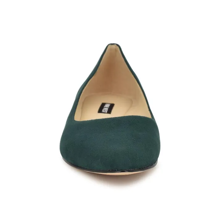 Speakup Almond Toe Flats Dark Green Women Nine West Flats Speakup Almond Toe Flats Dark Green Women Nine West Flats