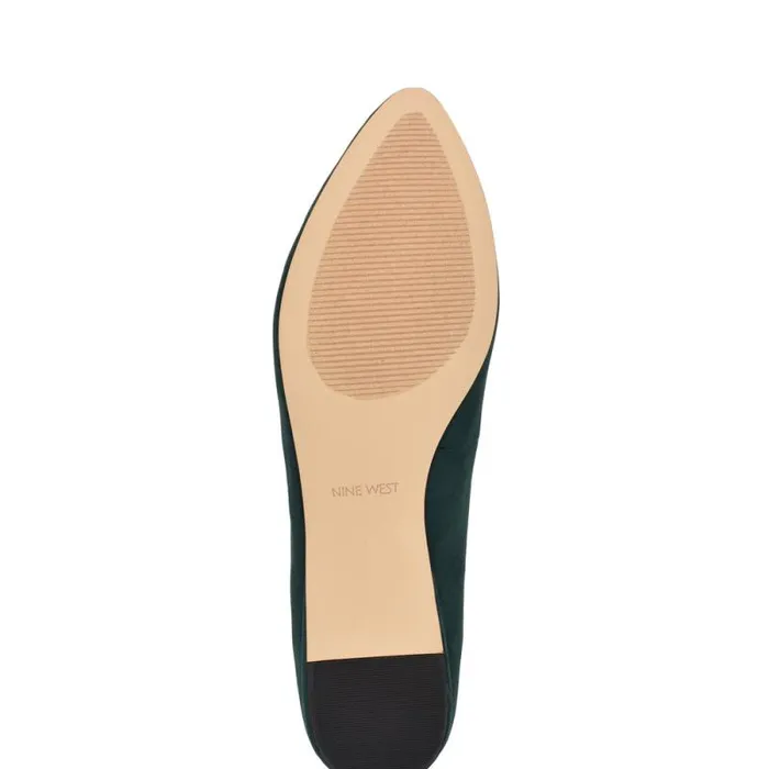 Speakup Almond Toe Flats Dark Green Women Nine West Flats Speakup Almond Toe Flats Dark Green Women Nine West Flats