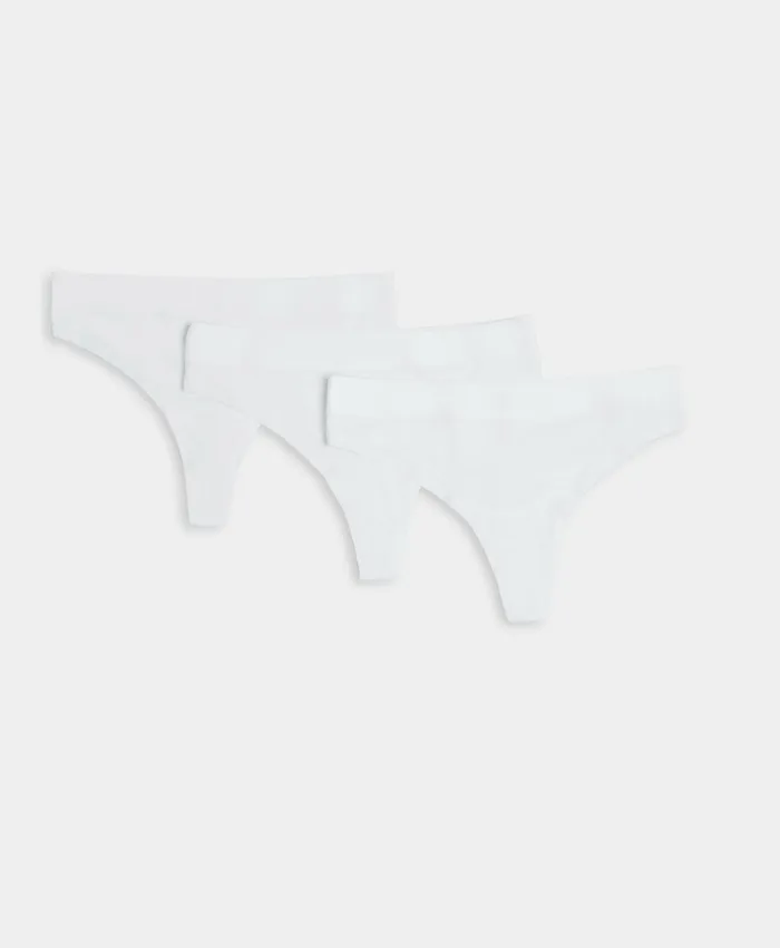 Sundown Soft Cotton Thong 3 Pack White Underwear Sweaty Betty Women