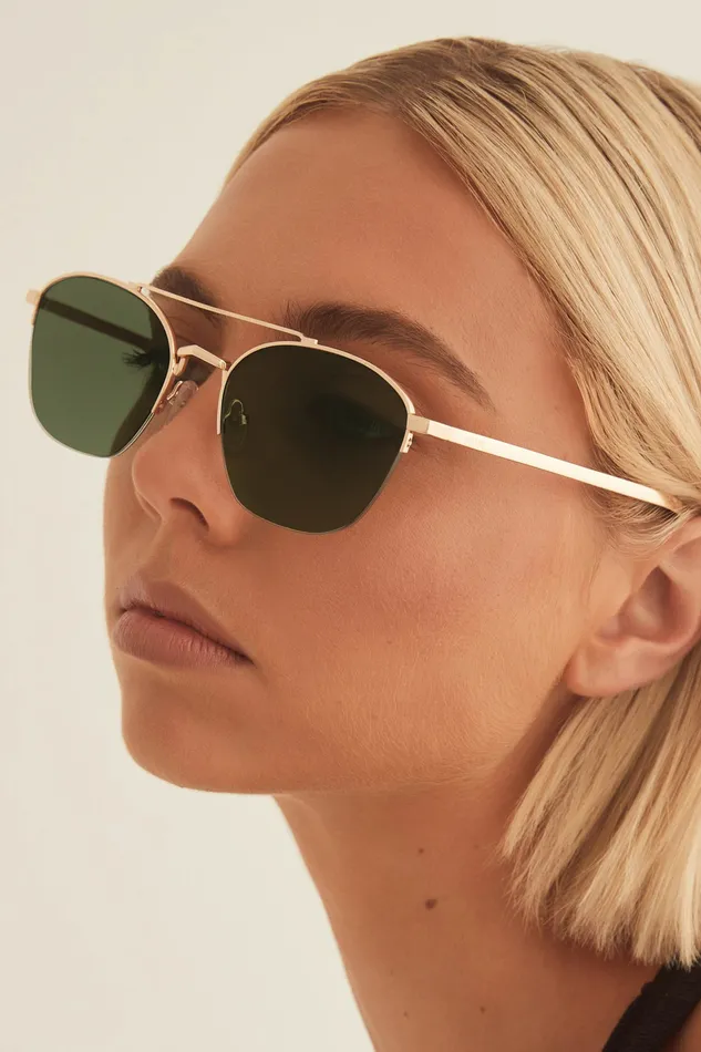 Sunglasses The Shayk 8211 Green Gold Green Gold petalandpup Women