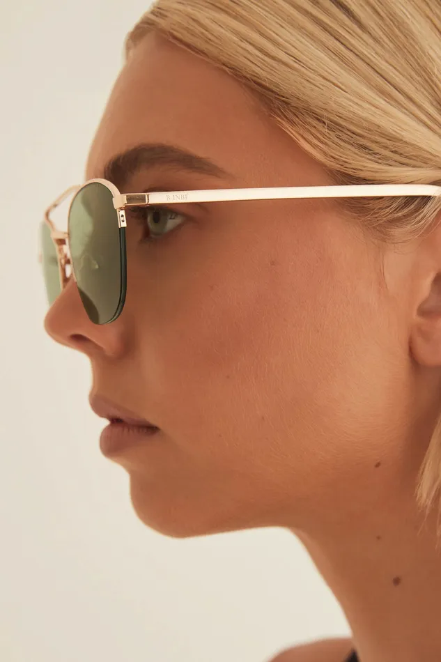 Sunglasses The Shayk 8211 Green Gold Green Gold petalandpup Women